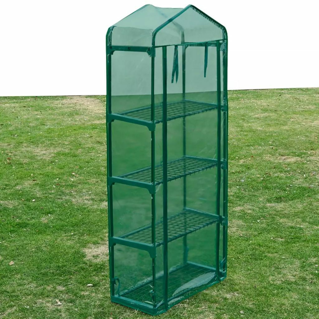 vidaXL Serre avec 4 Étagères Serre d’Extérieur de Jardin Abri Plantes Maison