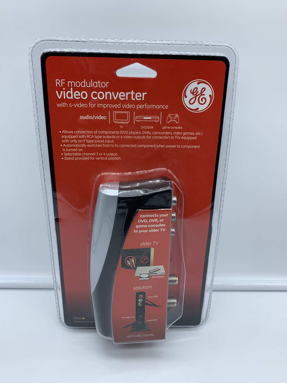 GE RF Modulateur Convertisseur Vidéo 37632 Connection DVD DVR Jeux Pour Older TV GE RF Modulateur Convertisseur Vidéo 37632 Connection DVD DVR Jeux Pour Older TV