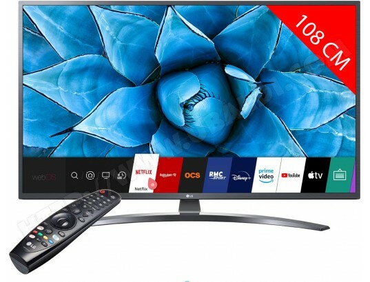 LG – TV LED 4K 108 cm 43UN74006LB Connectée Ulta HD Ultra Surround