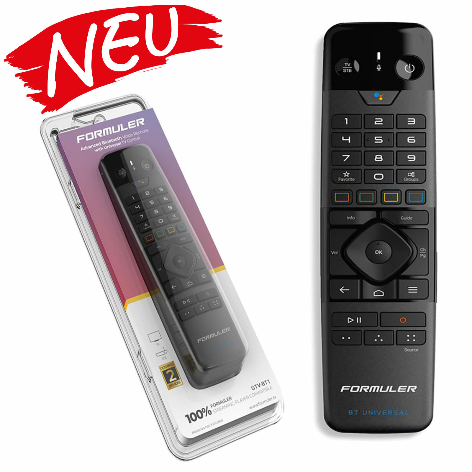 Formuler GTV-BT1 Bluetooth-Sprachfernbedienung mit Universal TV Control Formuler GTV-BT1 Bluetooth-Sprachfernbedienung mit Universal TV Control