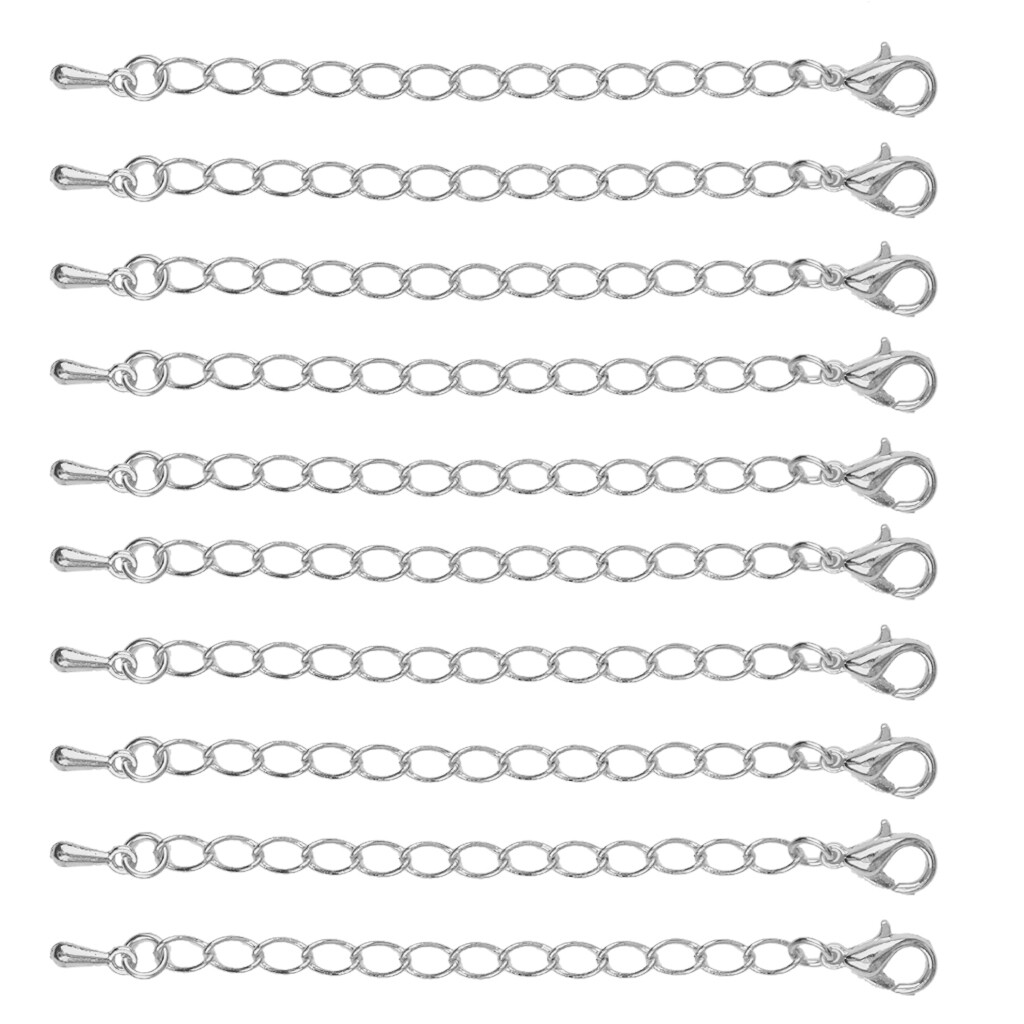 10pcs Rallonge de Collier Chaîne Liaison D’extension de 75 mm pour Bijoux DIY 10pcs Rallonge de Collier Chaîne Liaison D’extension de 75 mm pour Bijoux DIY