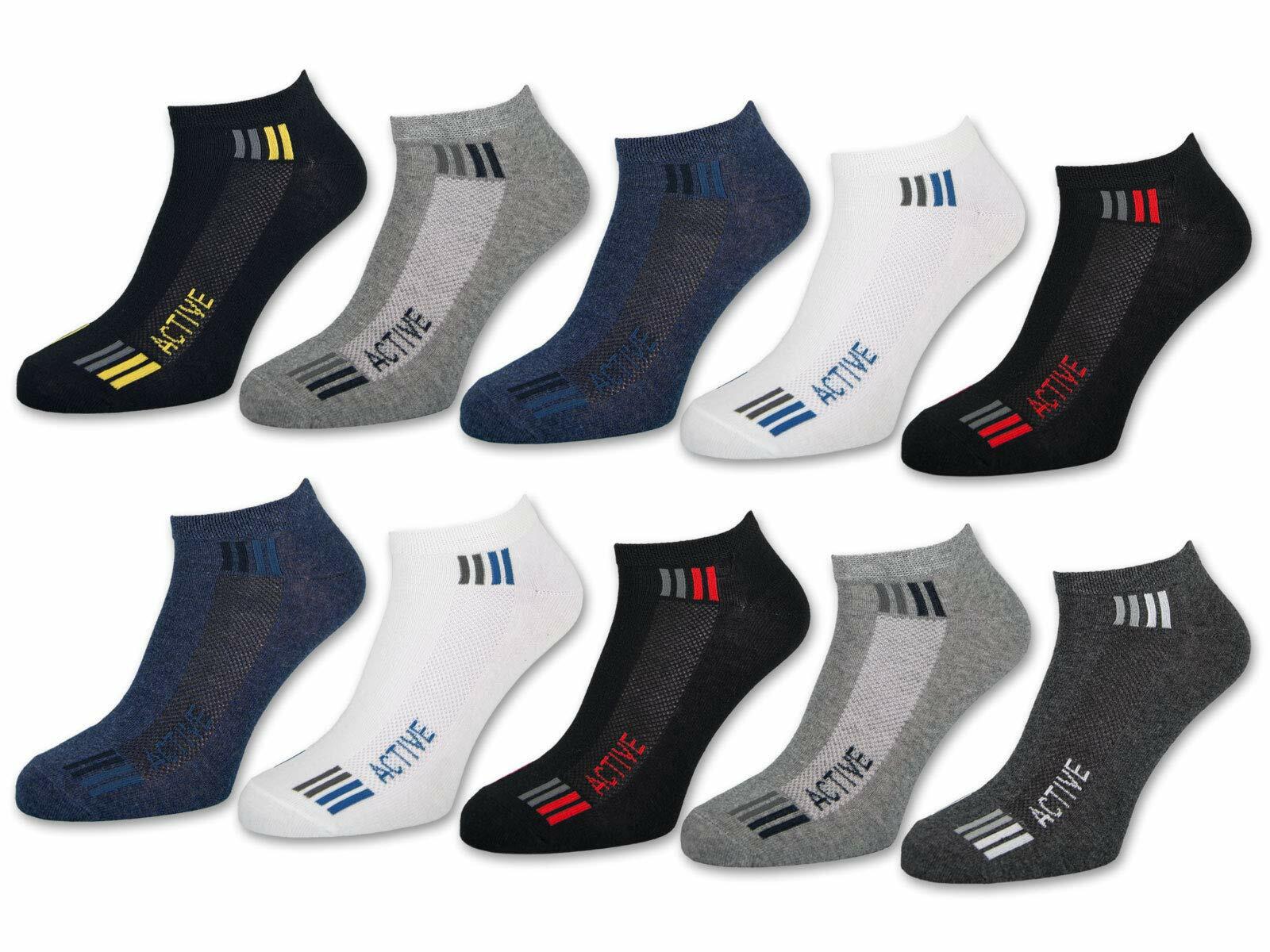 10 Paire Baskets Chaussettes Homme Socquettes de Sport Respirant Coton