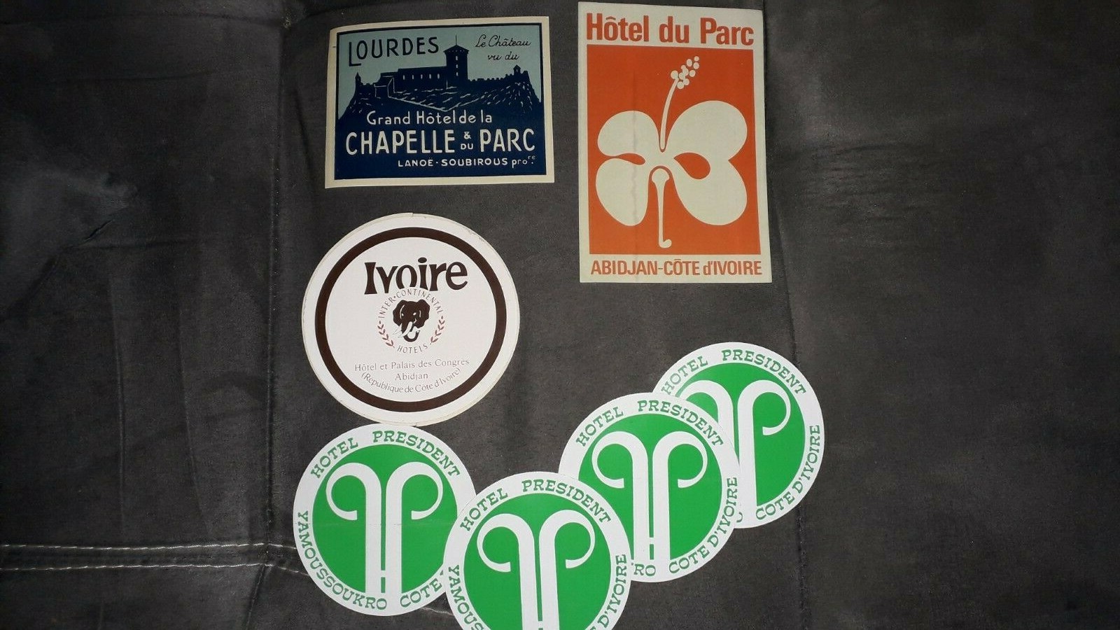 LOT DE 7 ANCIEN AUTOCOLLANTS ÉTIQUETTES HOTEL LOT DE 7 ANCIEN AUTOCOLLANTS ÉTIQUETTES HOTEL