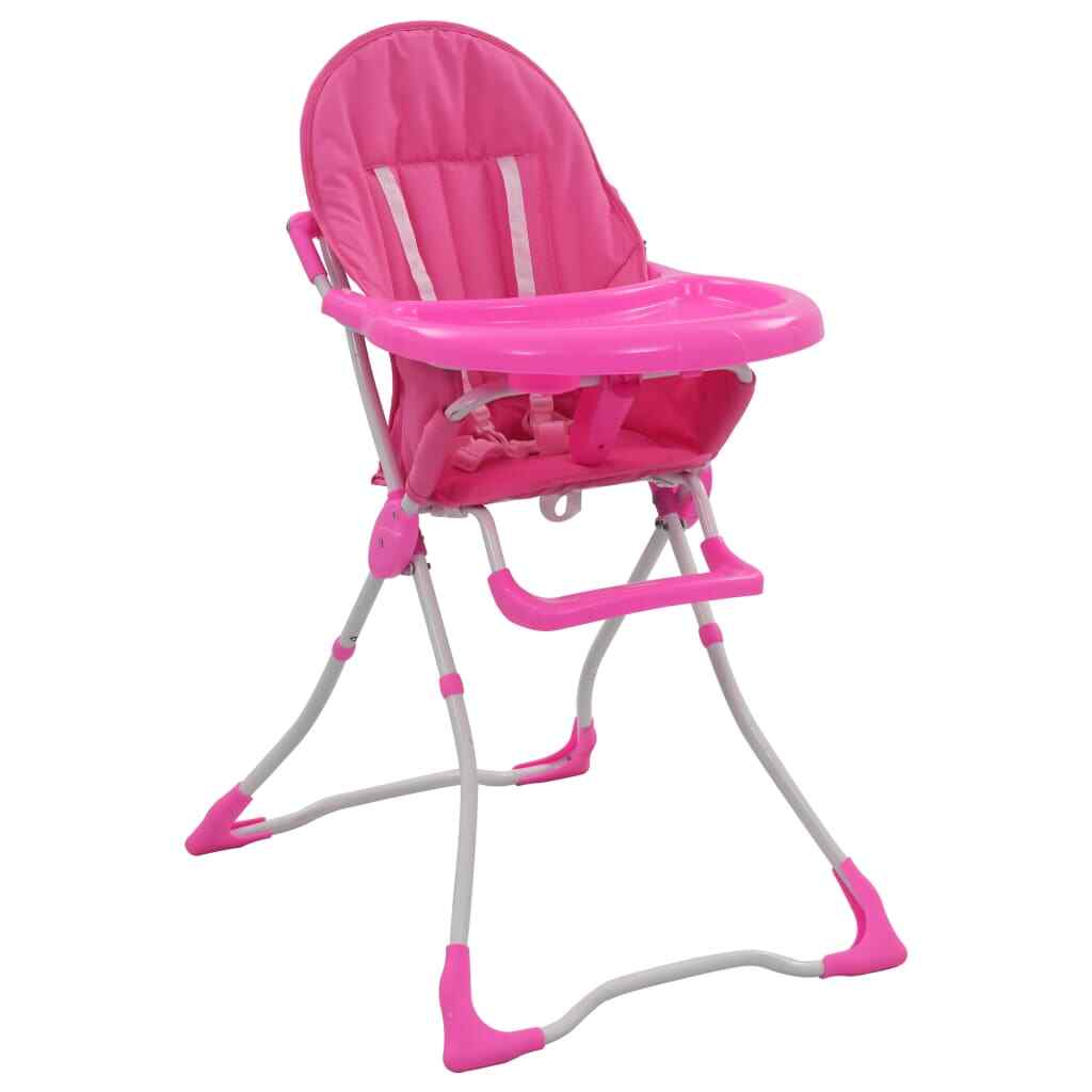 vidaXL Chaise Haute pour Bébé Rose et Blanc Salle à Mange Enfant Cuisine vidaXL Chaise Haute pour Bébé Rose et Blanc Salle à Mange Enfant Cuisine