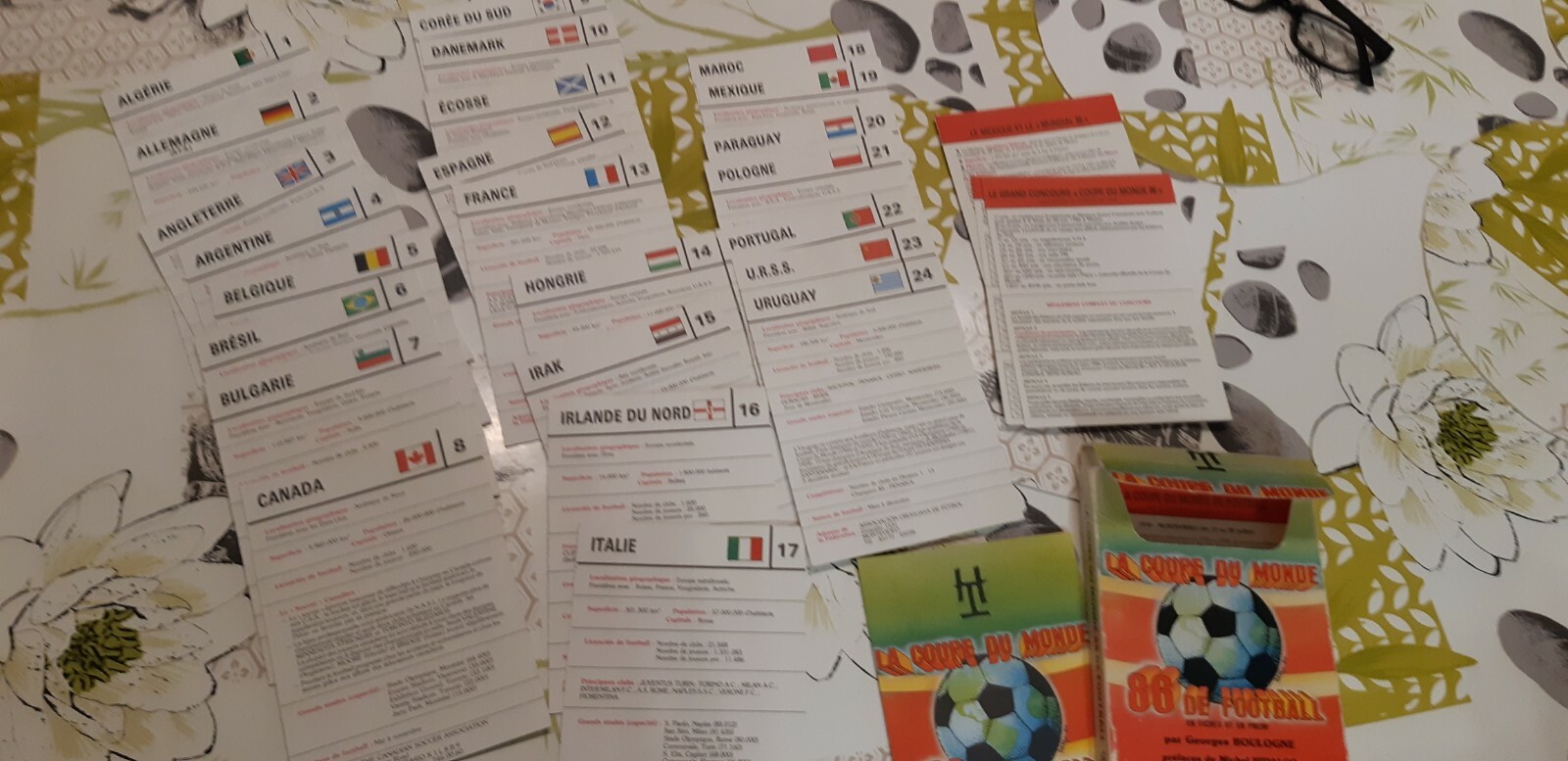 Coupe du monde football Mexico 1986 FICHES DES 24 EQUIPES
