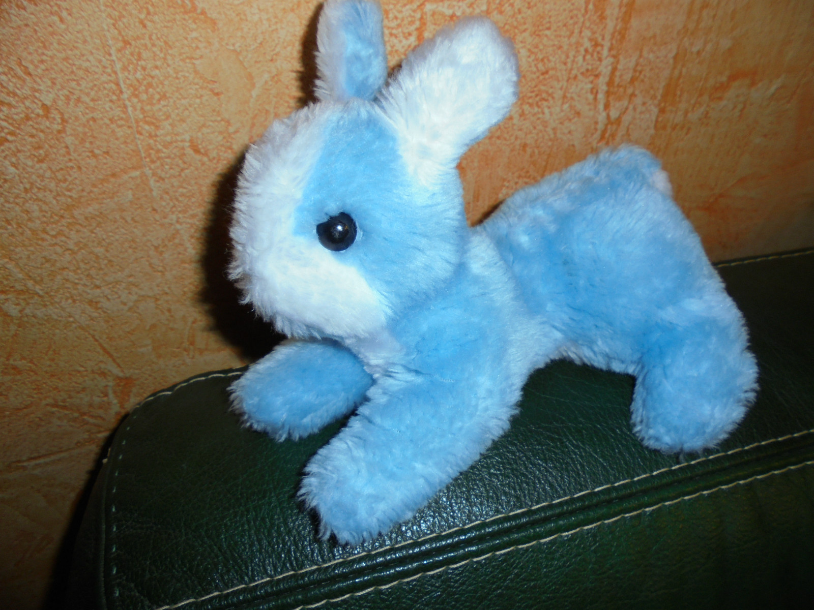Doudou Peluche Boulgom Lapin Bleu et Blanc 22 cm