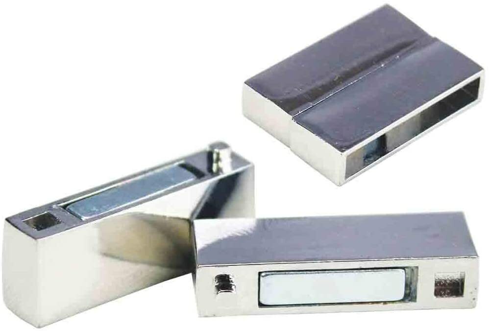 Fermoir aimanté argenté ( 2 pièces) bijoux création fermeture boucle diy Fermoir aimanté argenté ( 2 pièces) bijoux création fermeture boucle diy