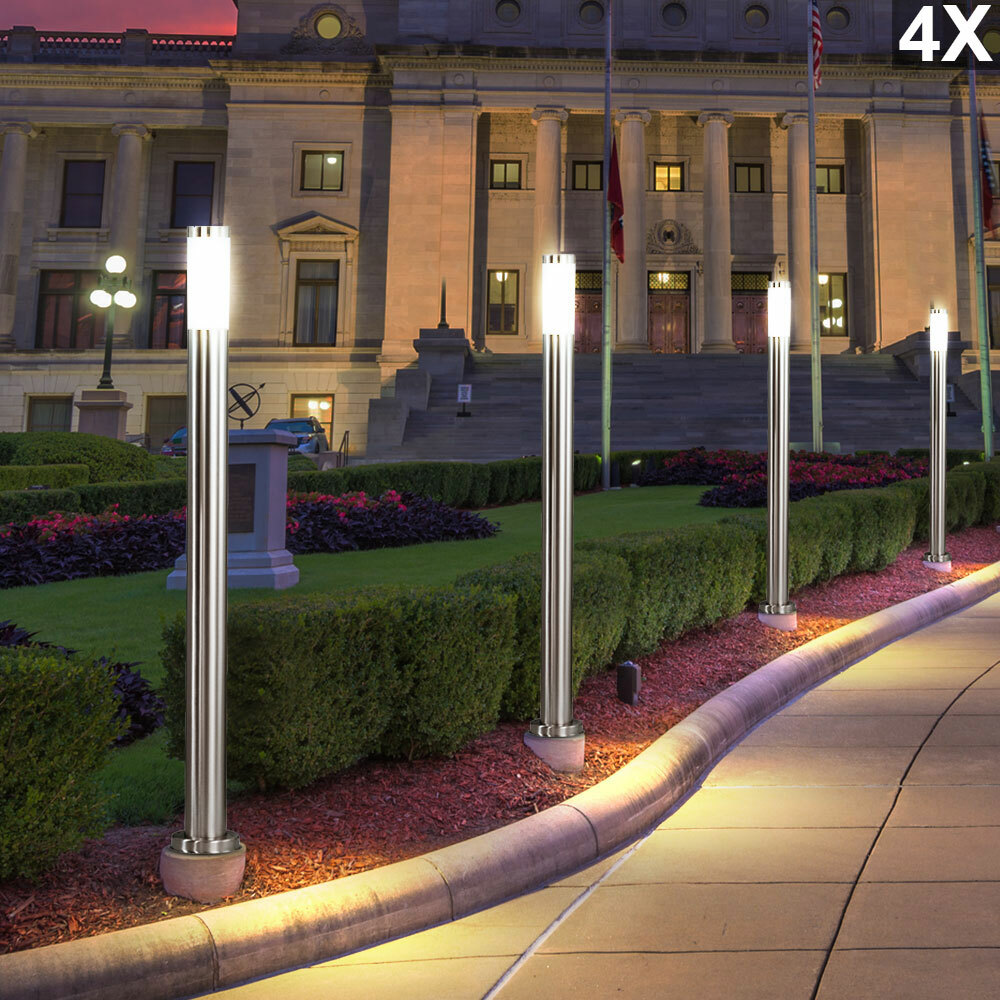 4x Smart RGB LED Extérieur sur Pied Support Luminaire Lampe Inox Google Accueil 4x Smart RGB LED Extérieur sur Pied Support Luminaire Lampe Inox Google Accueil