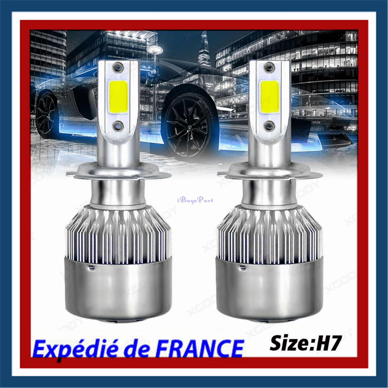 KIT AMPOULES LED H7 6000K 55W PUR AUTO MOTO 11000 LUMENS FEU PHARE XENON BLANC KIT AMPOULES LED H7 6000K 55W PUR AUTO MOTO 11000 LUMENS FEU PHARE XENON BLANC