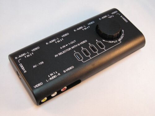 4fach Vidéo Commutateur Svhs Rca DVD / Récepteur / Jeux #e629 4fach Vidéo Commutateur Svhs Rca DVD / Récepteur / Jeux #e629