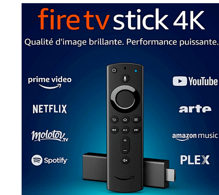Fire TV Stick 4K Ultra HD avec Télécommande Vocale Alexa New Génération Amazon