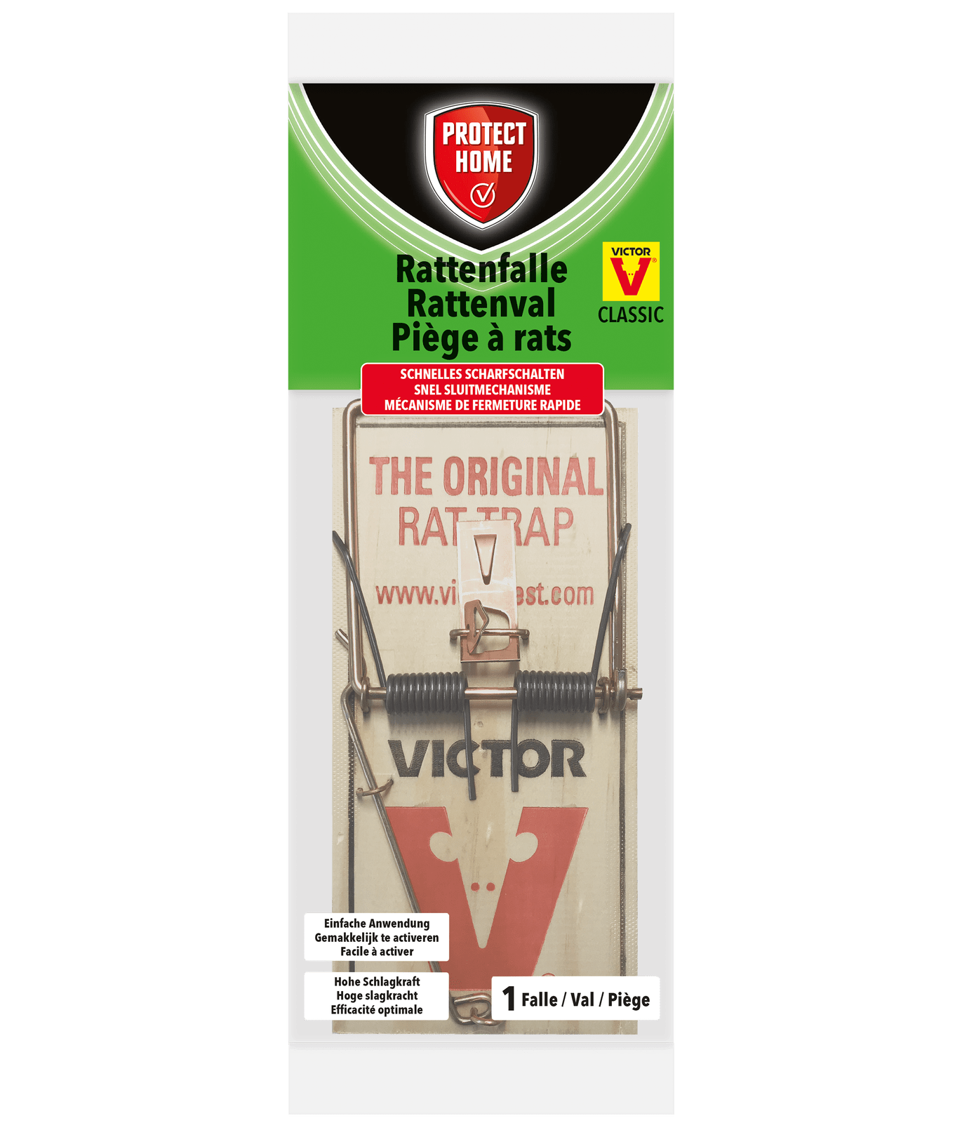 SBM Protéction Accueil Piège à Rat Classique, 1 Pièce