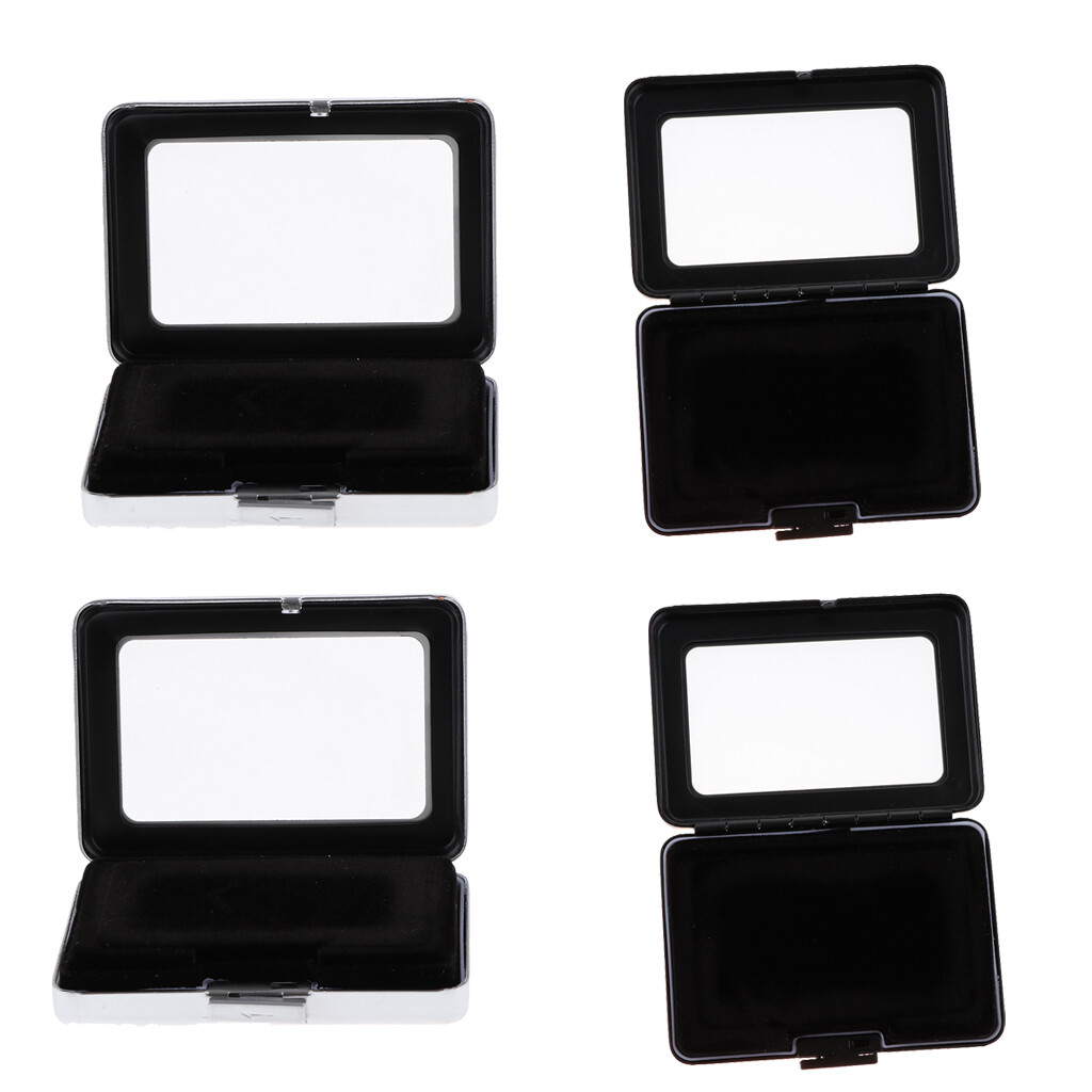 4pcs précieux pierres précieuses diamants affichage de bijoux boîte de