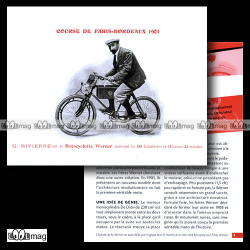 #CMP.002 MOTOCYCLETTE WERNER-DE DION 230 CC (MICHEL & EUGENE) 1901 Fiche Moto #CMP.002 MOTOCYCLETTE WERNER-DE DION 230 CC (MICHEL & EUGENE) 1901 Fiche Moto