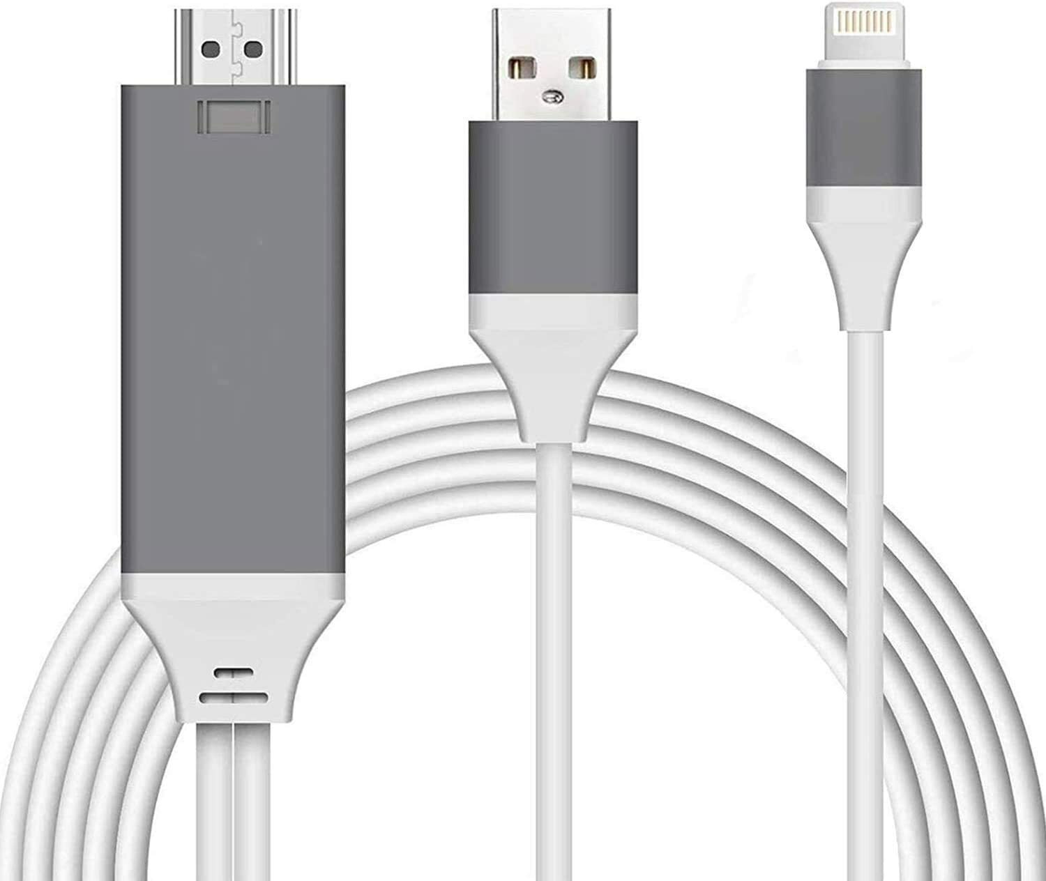 Câble Adaptateur HDMI 6.6ft Phone vers HDMI Digital Jeu vidéo TV Télé Ordinateur