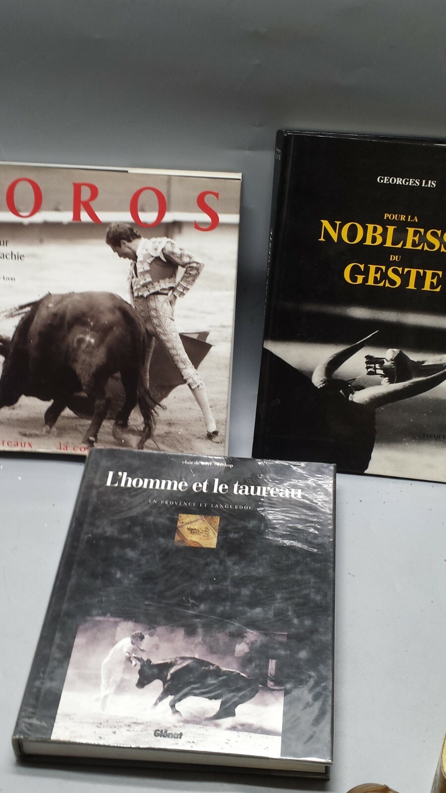 LOT DE 3 LIVRES SUR L ART TAUROMACHINE TOROS TAUREAU CORRIDA