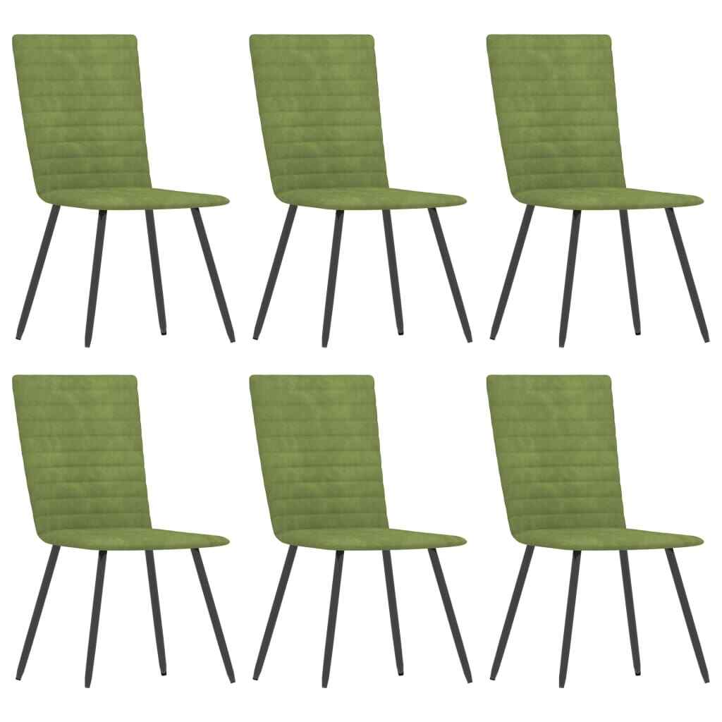 vidaXL 6x Chaises de Salle à Manger Vert Velours Siège Dîner Cuisine Repas vidaXL 6x Chaises de Salle à Manger Vert Velours Siège Dîner Cuisine Repas