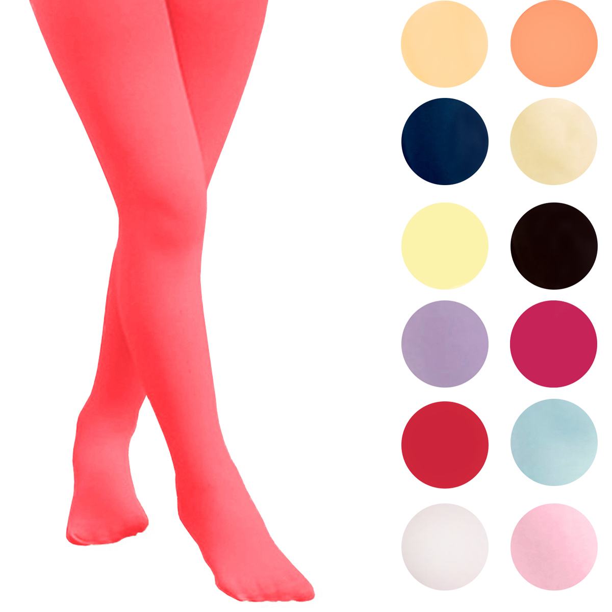 ENFANTS MODE FILLES Uni semi-opaque collant 40 DENIER DIVERS COULEURS An 06-14