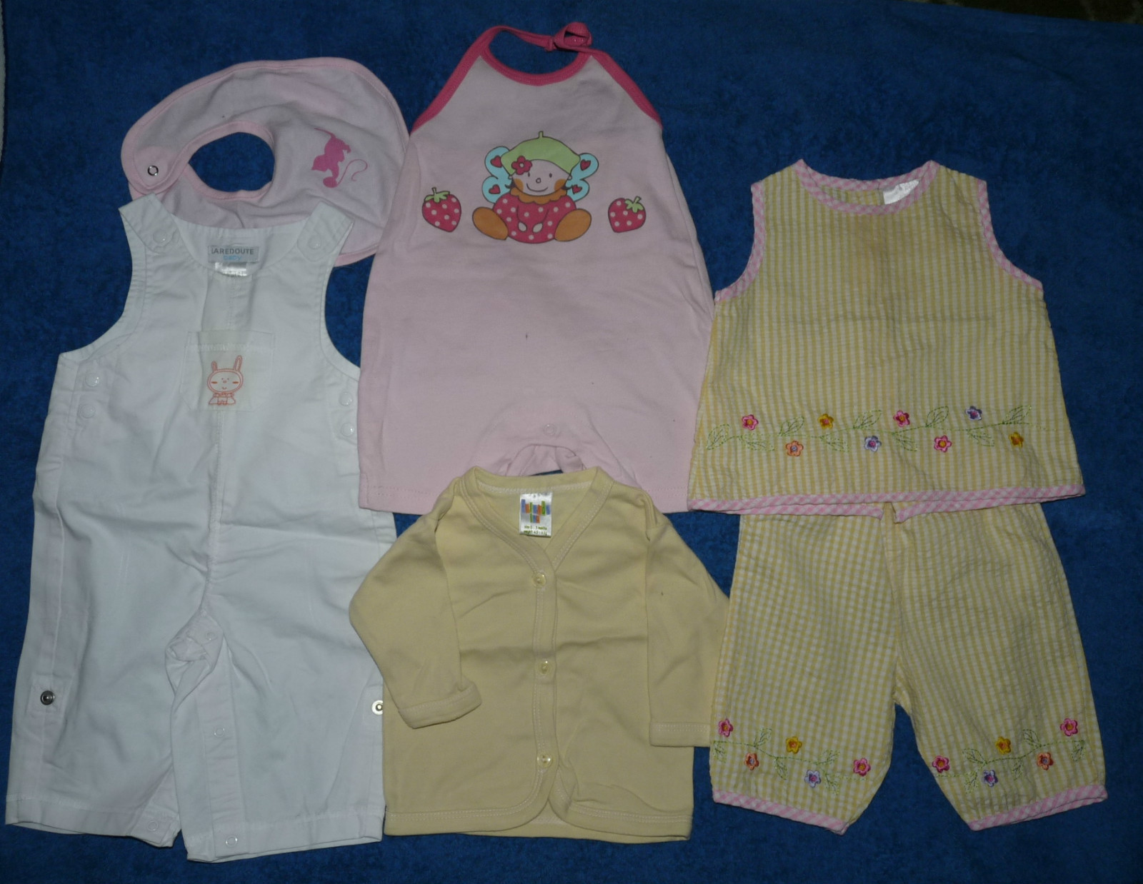 Lot de 5 vêtements d’été ensemble salopette fille 3 mois La Redoute, In the Pink
