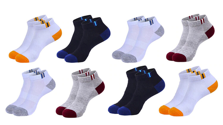 Lot 10 paires Chaussettes Courtes en Coton pour Hommes Respirantes Sport Cadeau Lot 10 paires Chaussettes Courtes en Coton pour Hommes Respirantes Sport Cadeau