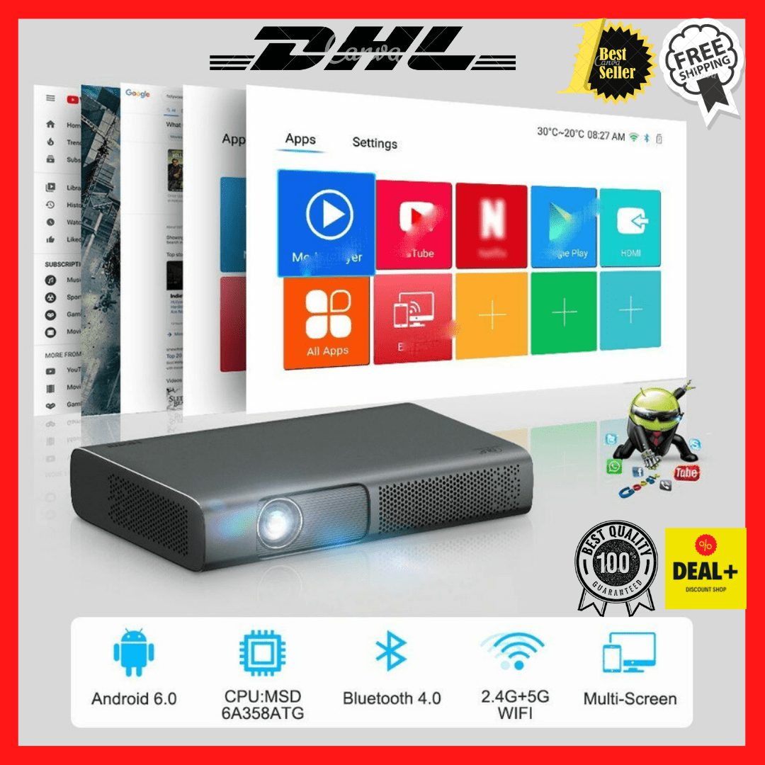 Projecteur ThundeaL Tech DLP 2000 Smart T615 1080p 4K Mini Beamer WiFi 3D Projecteur ThundeaL Tech DLP 2000 Smart T615 1080p 4K Mini Beamer WiFi 3D