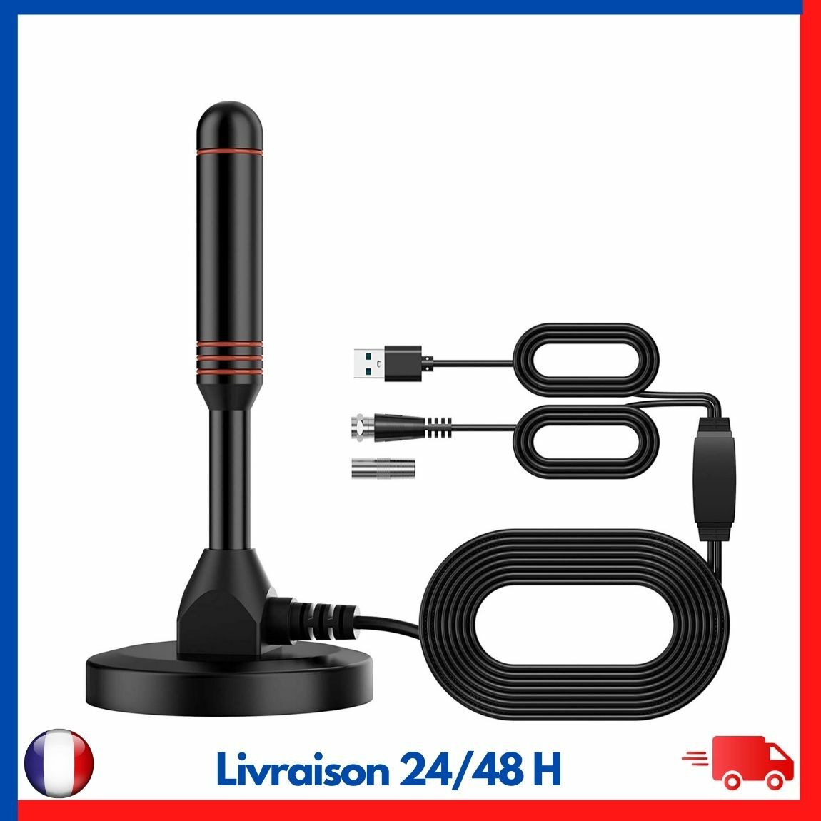 Antenne TV Intérieur Puissante Tige Numérique Gain de rayonnement de 30 DB Antenne TV Intérieur Puissante Tige Numérique Gain de rayonnement de 30 DB