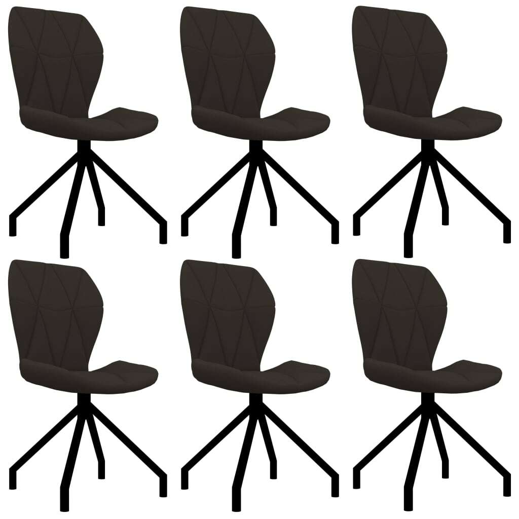 vidaXL 6x Chaises de Salle à Manger Marron Similicuir Dîner Cuisine Repas vidaXL 6x Chaises de Salle à Manger Marron Similicuir Dîner Cuisine Repas