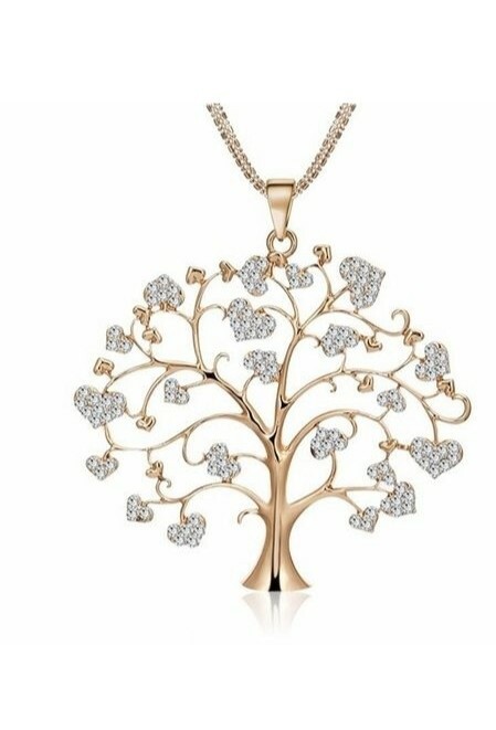 Collier Arbre De Vie Pendentif Chaîne Argenté Cadeau Noël Bijoux Femme Mariage