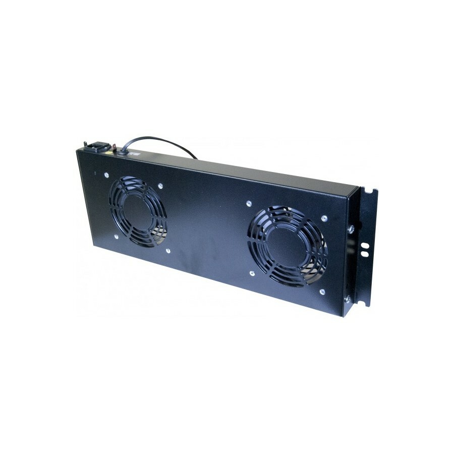 Dexlan Unité 19″ 2 ventilateurs pour baie réseau et baie serveur Dexlan Unité 19″ 2 ventilateurs pour baie réseau et baie serveur