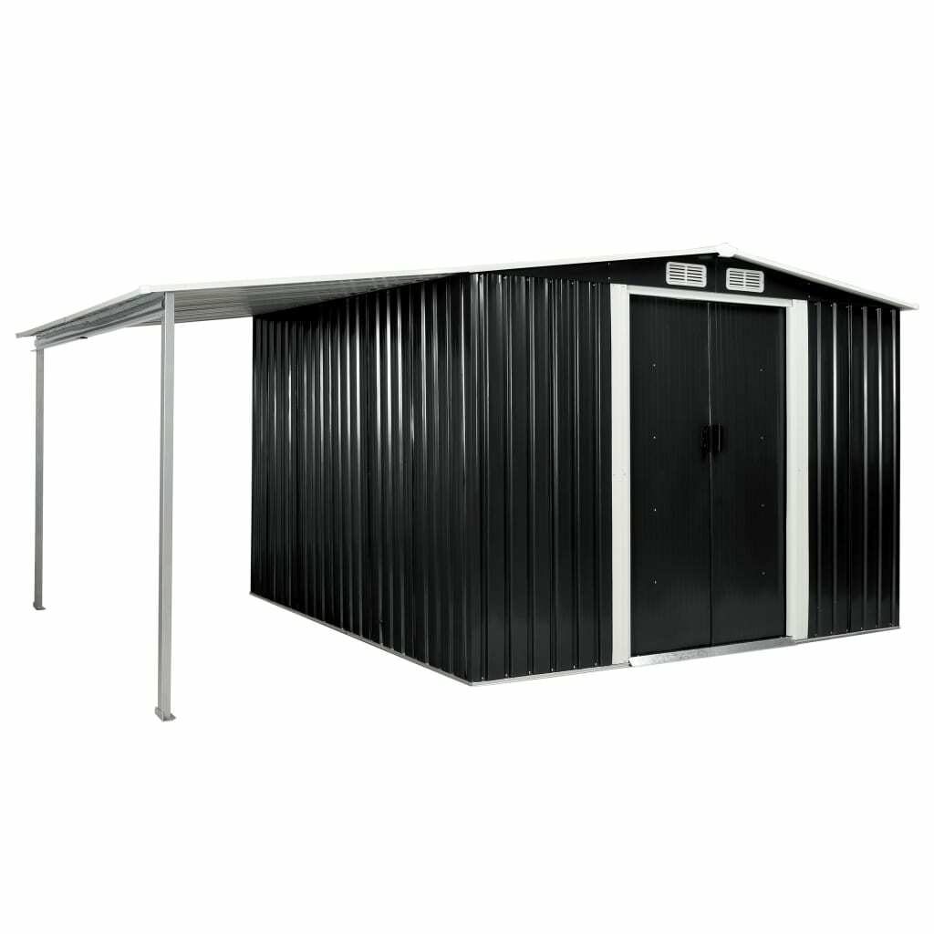 vidaXL Abri de Jardin avec Portes Coulissantes Cabane à Outils Rangement