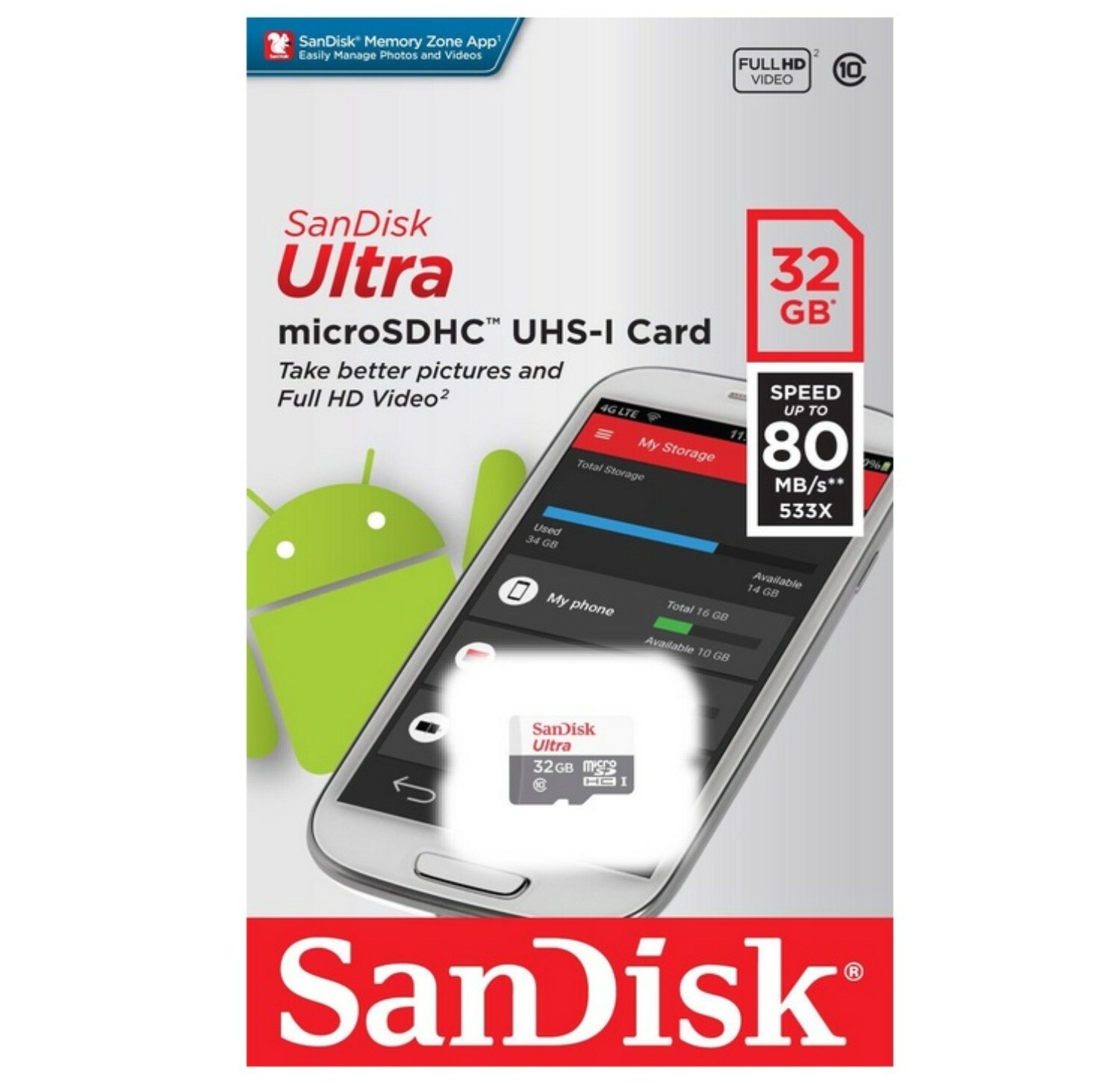 Carte Mémoire Micro SD SDHC SANDISK 32 Go – Dispo aussi 8 16 64 ou 128 Gb Giga Carte Mémoire Micro SD SDHC SANDISK 32 Go – Dispo aussi 8 16 64 ou 128 Gb Giga