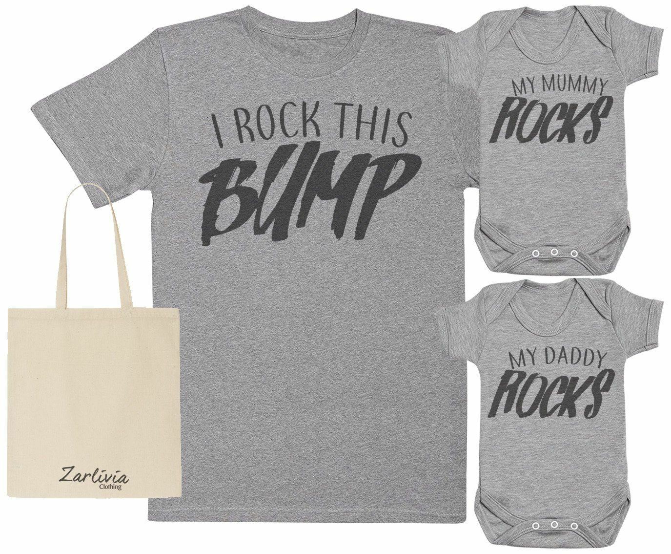 We Rock Maternity Hospital Gift Set Bag with Hospital T-Shirt & New Baby Bodysui
