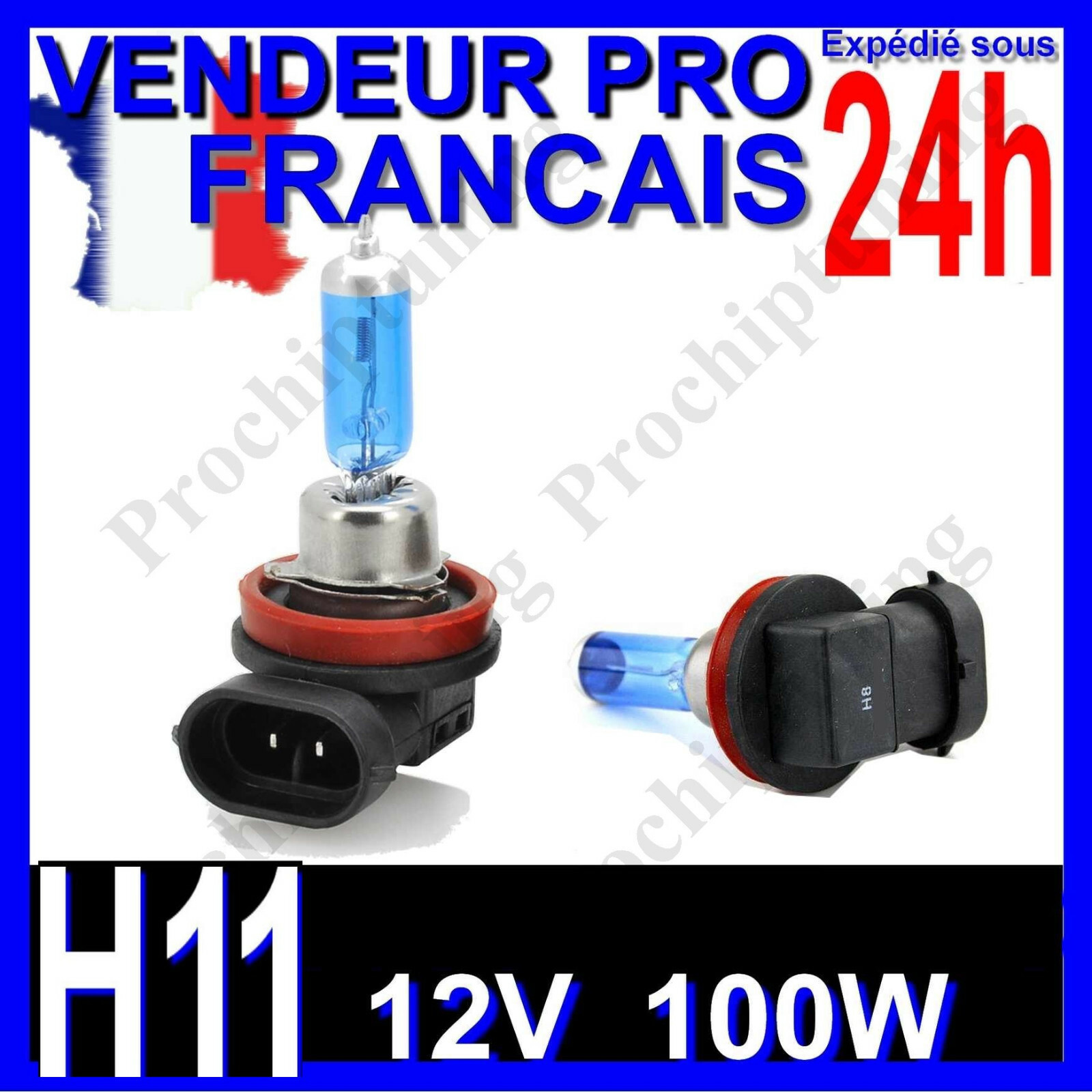 AMPOULE H11 XENON 100W LAMPE POUR VOITURE FEU SUPER WHITE PHARE 12V PLASMA 6500K AMPOULE H11 XENON 100W LAMPE POUR VOITURE FEU SUPER WHITE PHARE 12V PLASMA 6500K