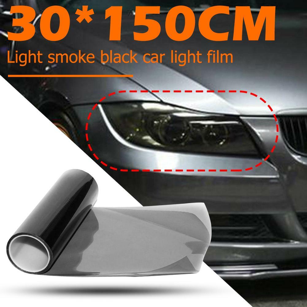 30×150 cm Lumière Fumée Noir Phare De Voiture Feu arrière Teinte Film Vinyl
