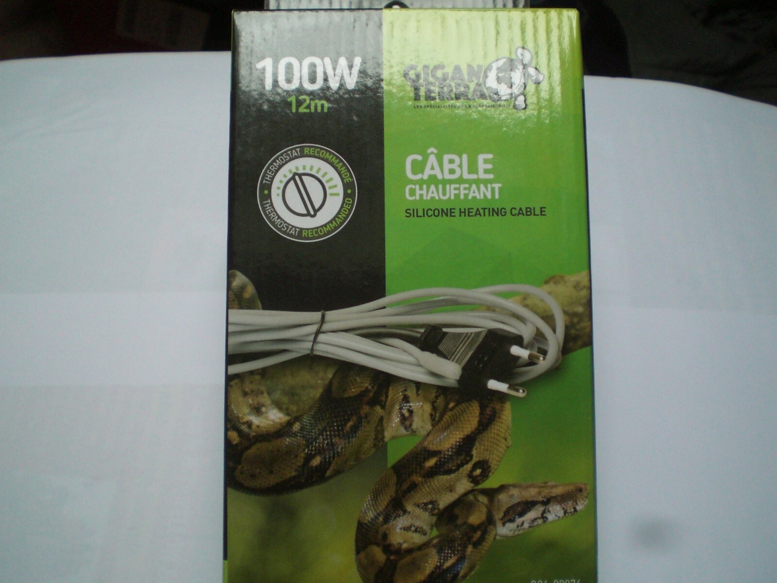 CÂBLE CHAUFFANT REPTILES NEUF 100 WATTS 12 m GIGAN-TERRA POUR TERRARIUM