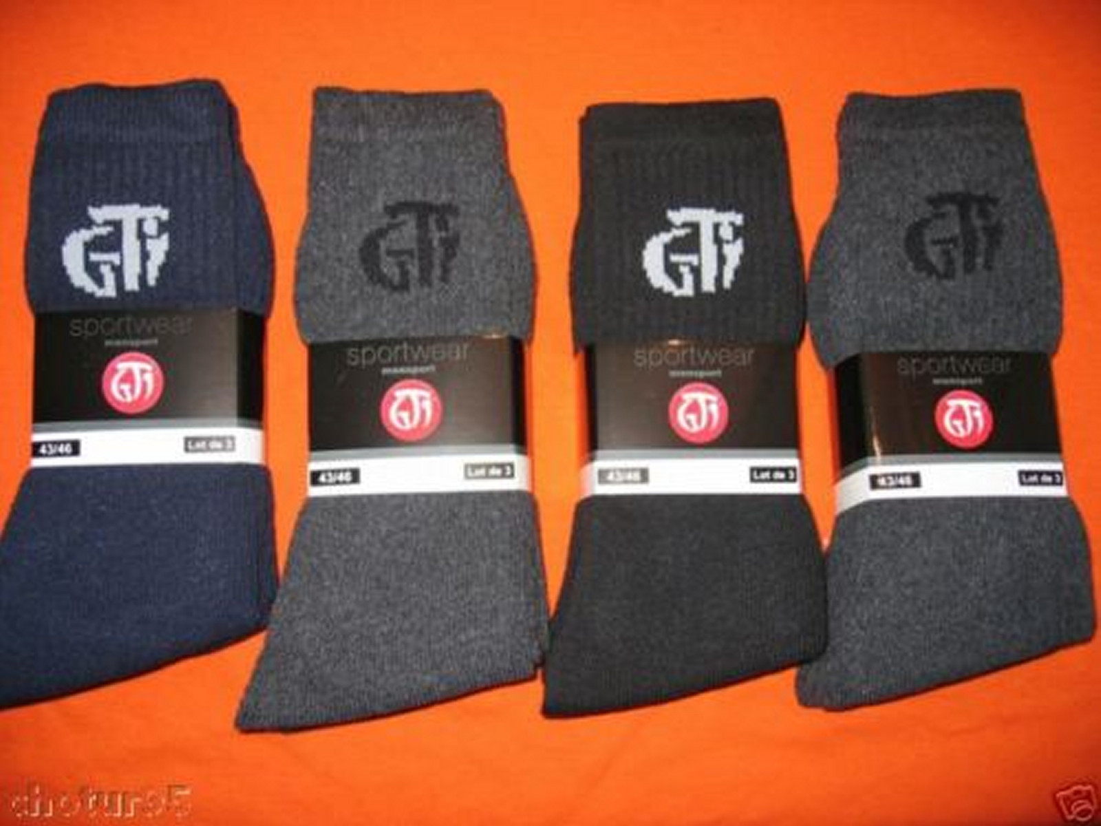 12 PAIRES CHAUSSETTES TENNIS COULEURS GTI 12 PAIRES CHAUSSETTES TENNIS COULEURS GTI