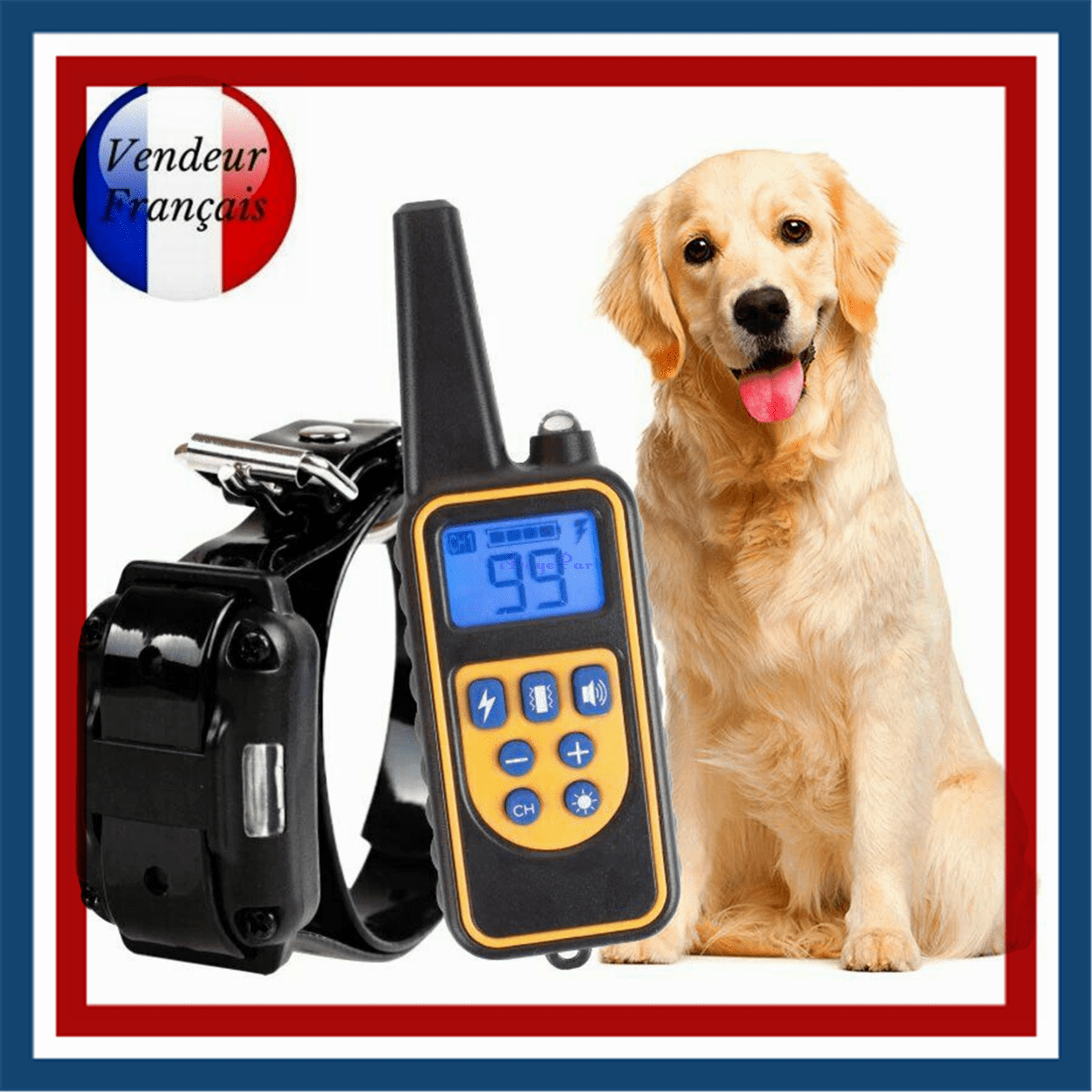 Collier Anti-aboiement de Dressage Electrique Shock Pour Chien 600M LCD étanche Collier Anti-aboiement de Dressage Electrique Shock Pour Chien 600M LCD étanche