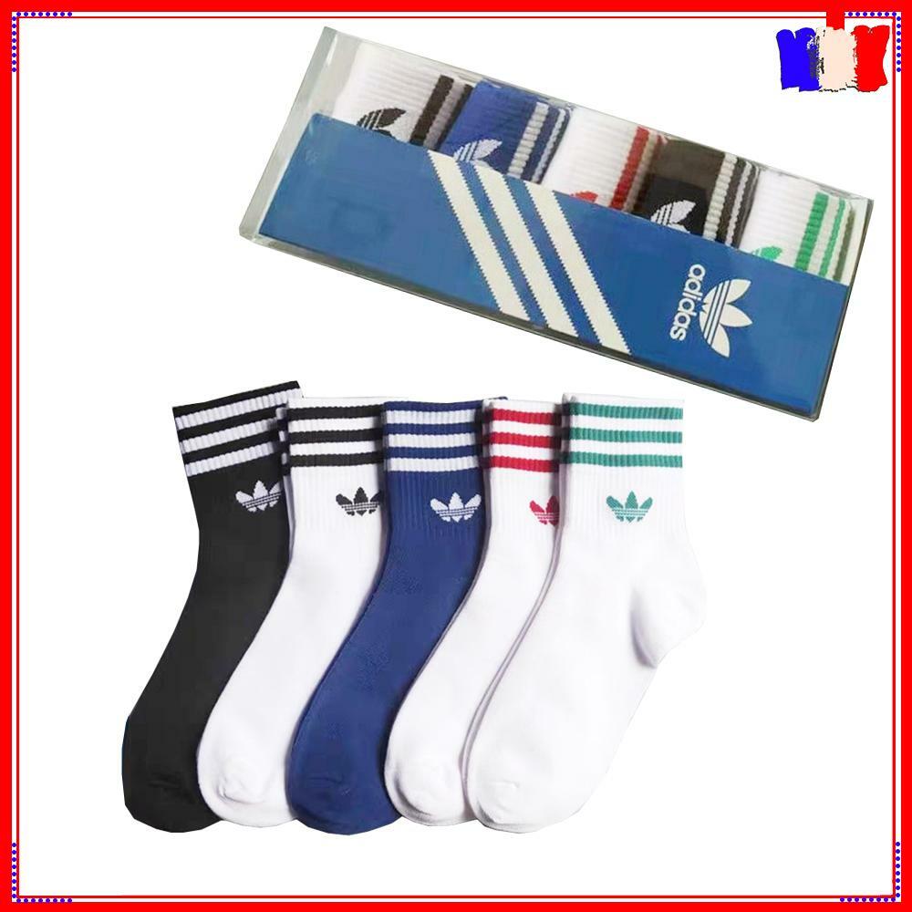 5x Adidas Chaussettes de Sports Solid Crew Mi-mollet Socks Coton Homme Femme 5x Adidas Chaussettes de Sports Solid Crew Mi-mollet Socks Coton Homme Femme