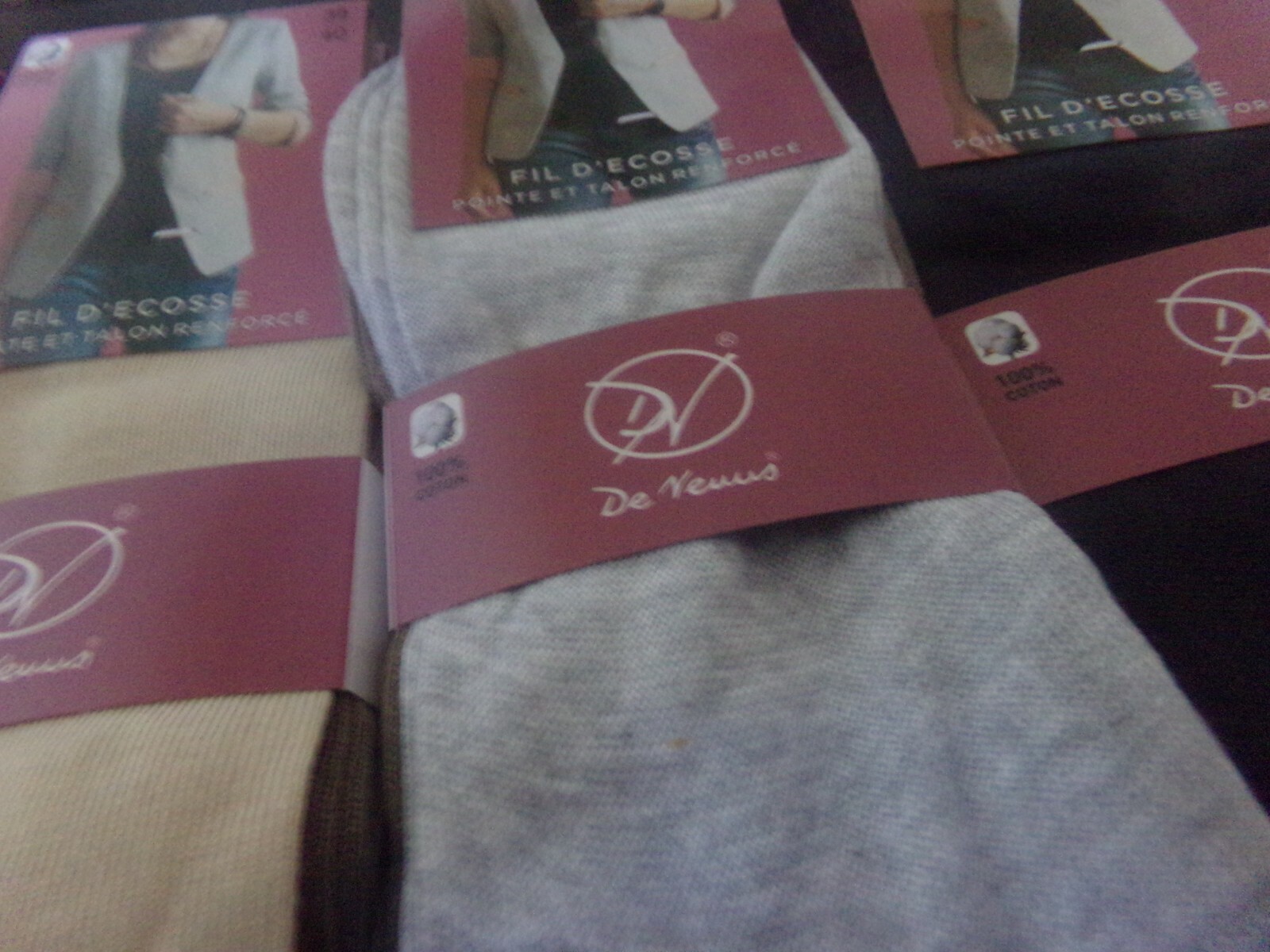 lots de 3 a 12 paires de chaussettes fils d écosse femme enfant uni multicolore