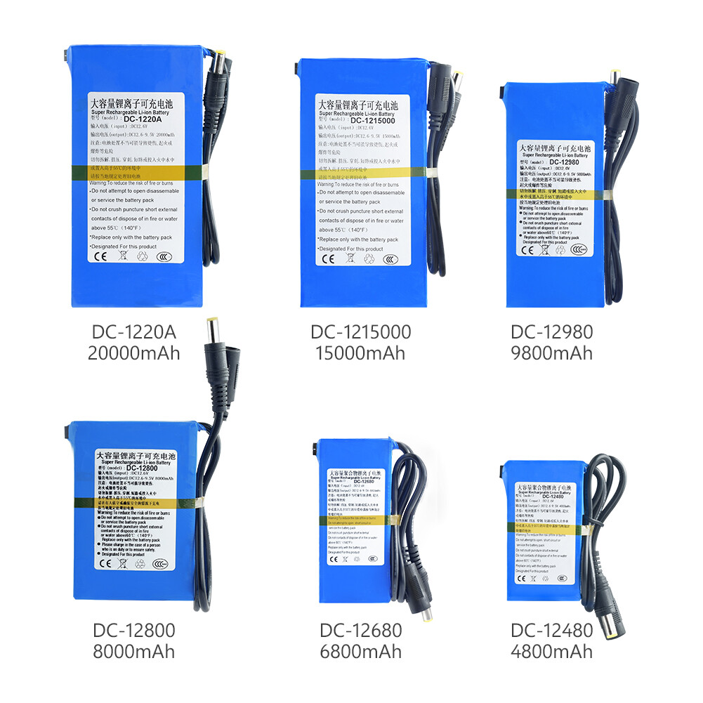 CC 12V Rechargeable Batterie Li-ion Puissance Portative pour L’appareil-Photo 4 CC 12V Rechargeable Batterie Li-ion Puissance Portative pour L’appareil-Photo 4