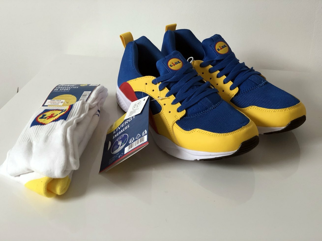 Sneakers Lidl Homme Livergy chaussures Taille 43 NEUVES + Paires de chaussettes