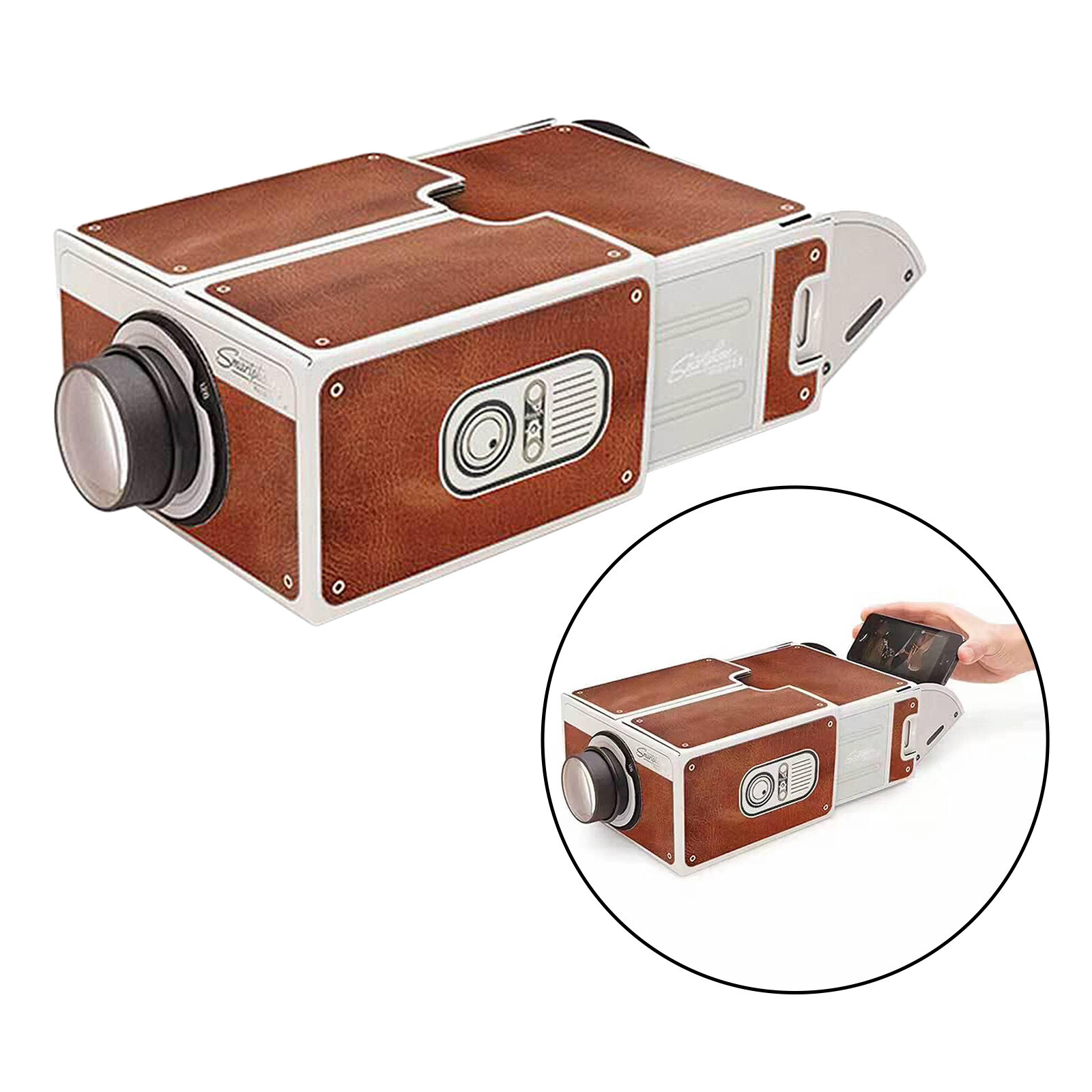 Carton Téléphone Intelligent Projecteur mini Home Cinéma Cinéma TV Écran