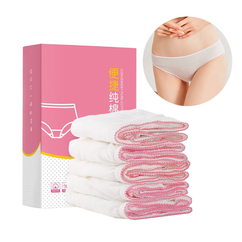 Sous-vêtements jetables pour femmes 5Pcs Sous-vêtements jetables pour femmes 5Pcs