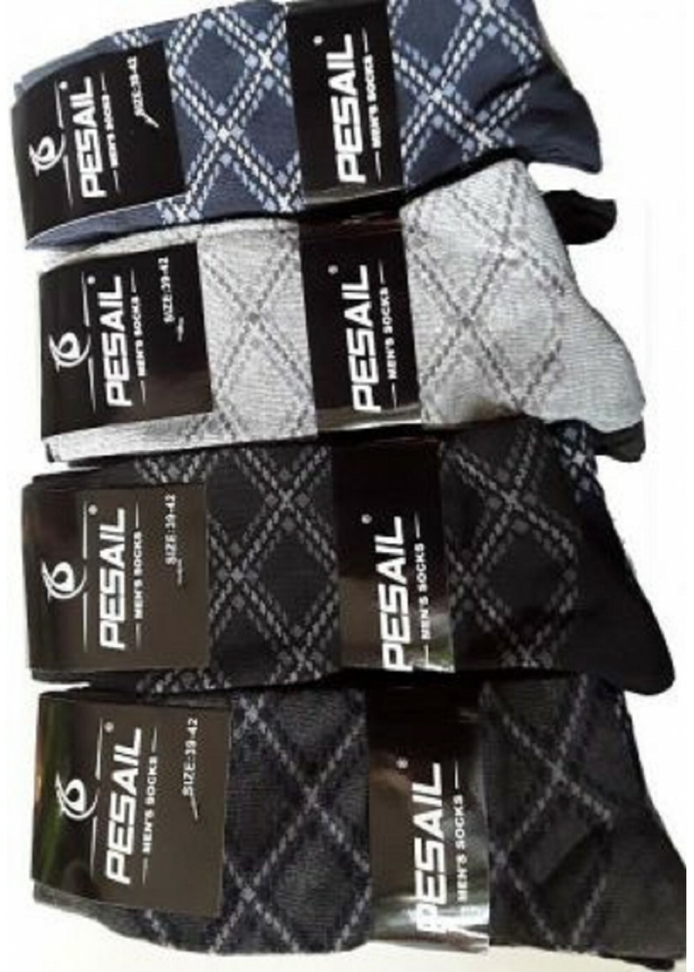 LOT 6 PAIRES CHAUSSETTES HOMME,CHAUSSETTE COTON PESAIL 1 MULTICOLORE