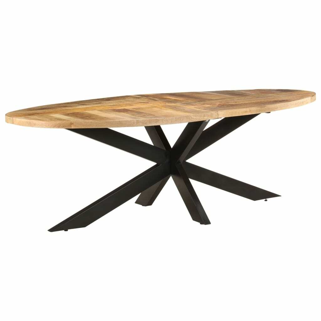 vidaXL Bois de Manguier Brut Table de Salle à Manger 240x100x75 cm Cuisine