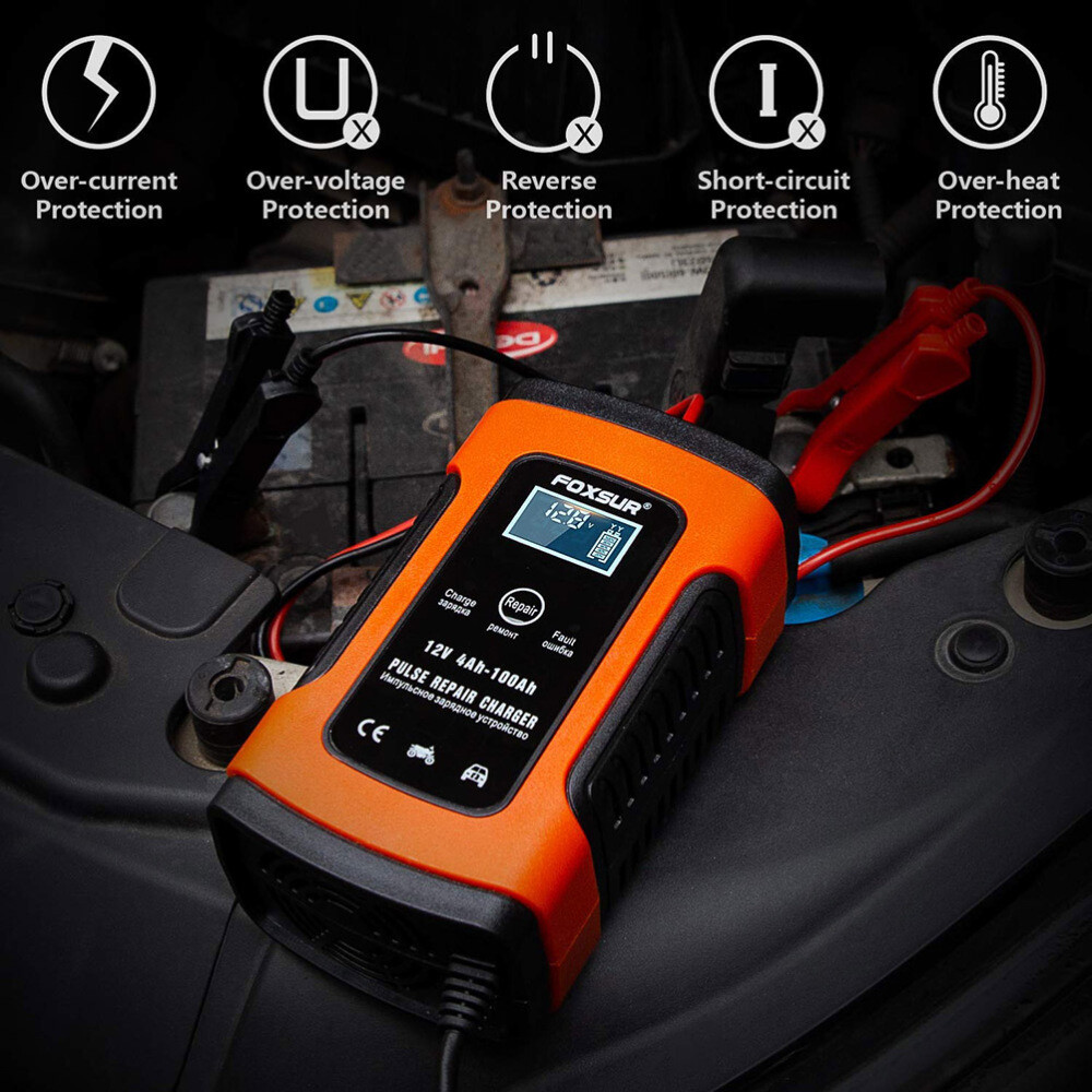 Chargeur de Batterie 12V Automatique Intelligent pour Auto Moto Voiture Chargeur de Batterie 12V Automatique Intelligent pour Auto Moto Voiture