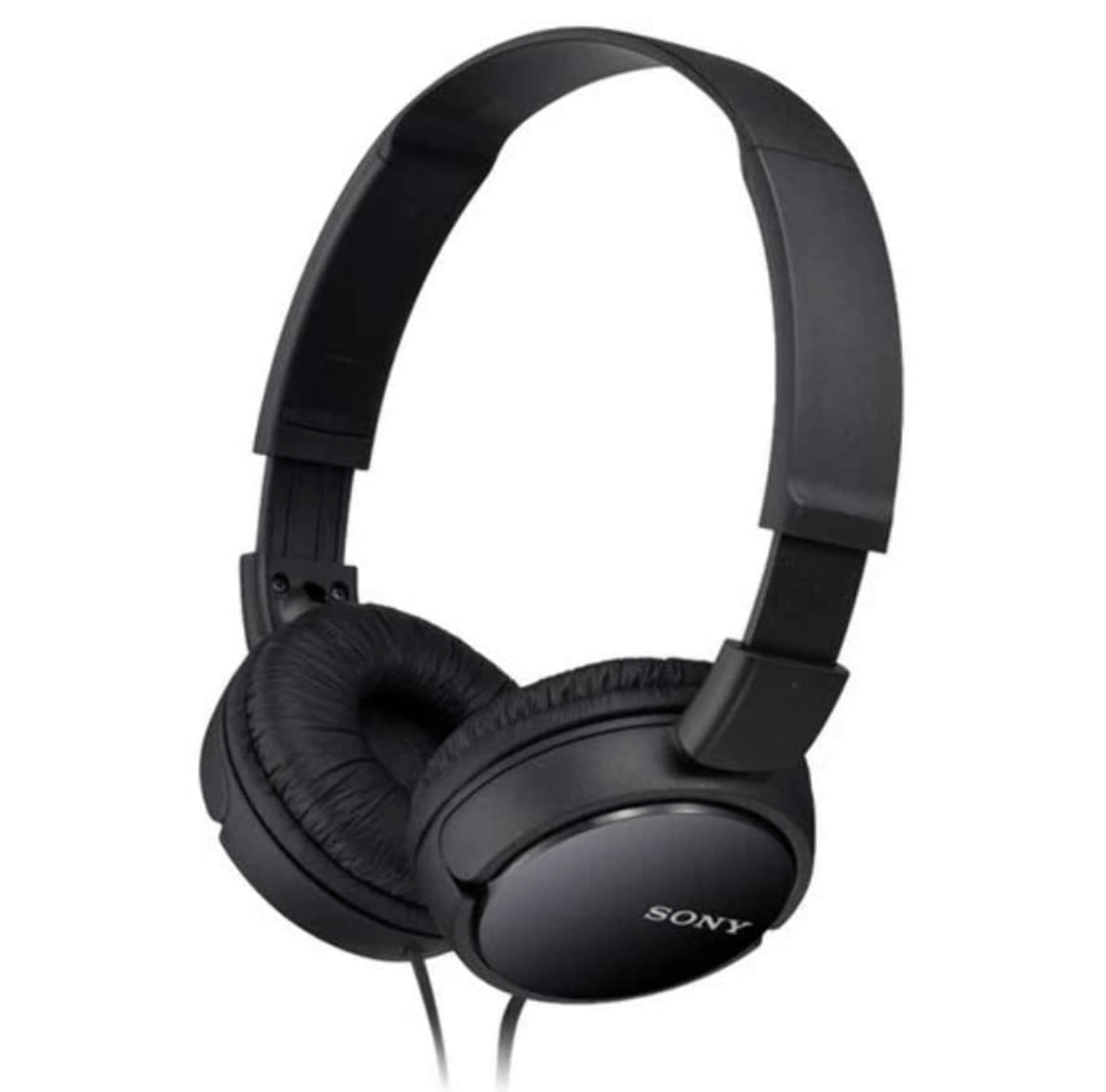 Casque Filaire Pliable Sony Noir Oreillettes Rembourrees Ecouteurs Audio Musique