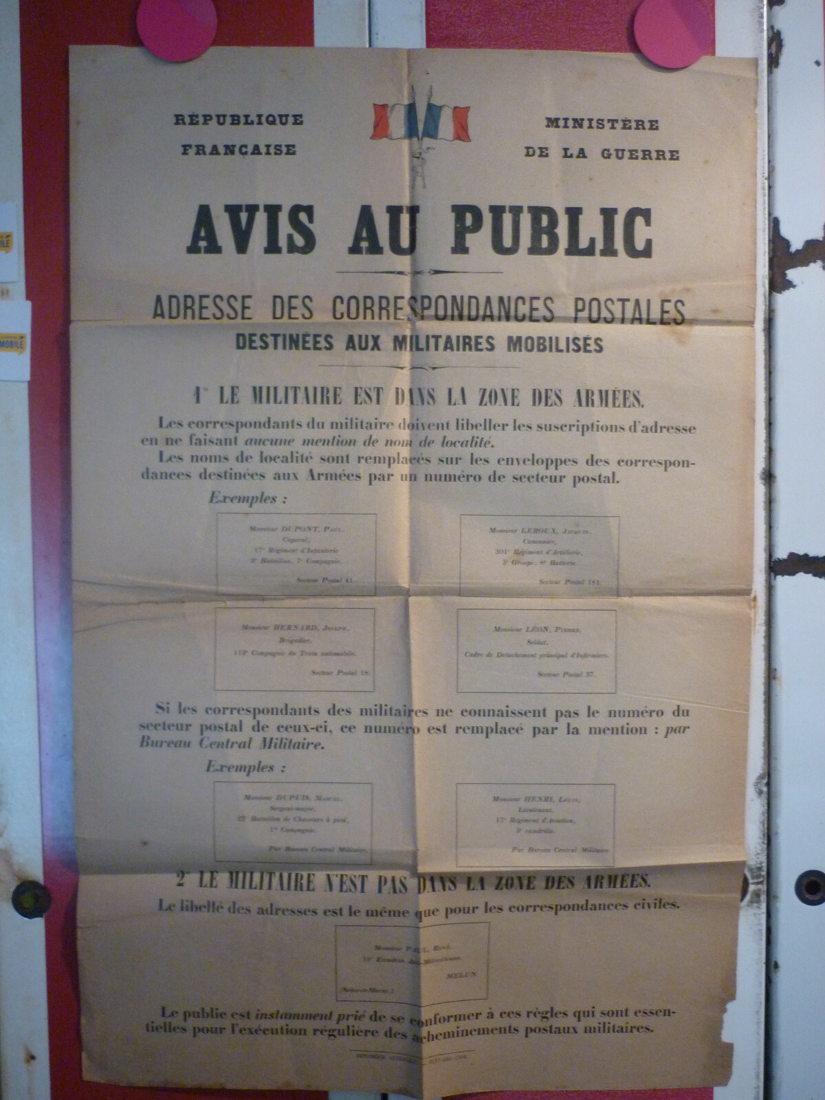 Lot affiches guerre vers 1930 Lot affiches guerre vers 1930