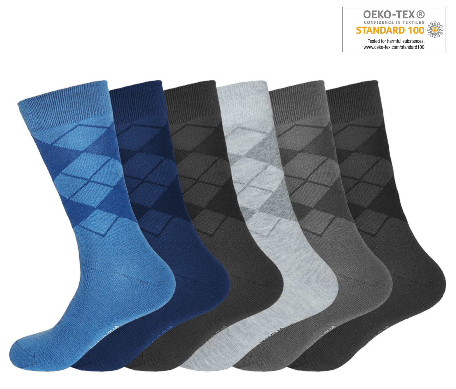 6 Paire Hommes Chaussettes Sport Loisir Coton Unisexe SK207 Taille 39-42, 43-46