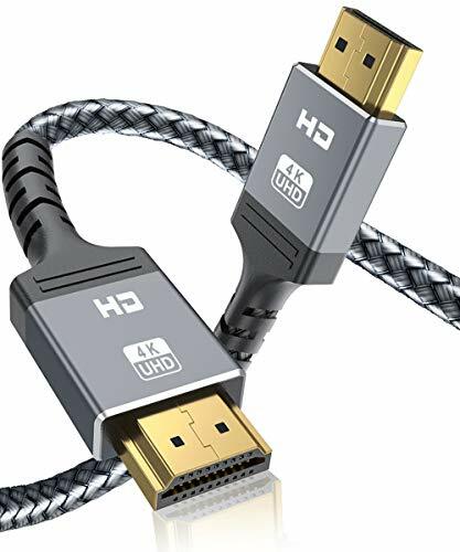 Câble HDMI 4K – 3M, NEWDERY Câble HDMI 2.0 4K@60HZ Ultra HD en Nylon Tressé, Hau